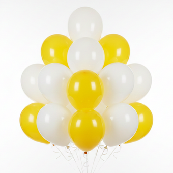 White & Yellow Balloon Set