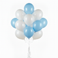 White & Light Blue Balloon Set