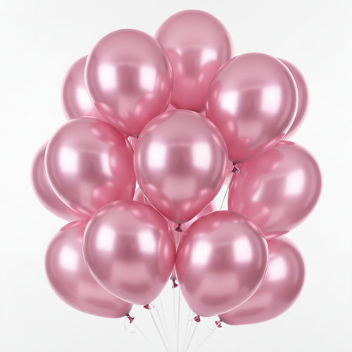 Metallic Pink Balloon Set