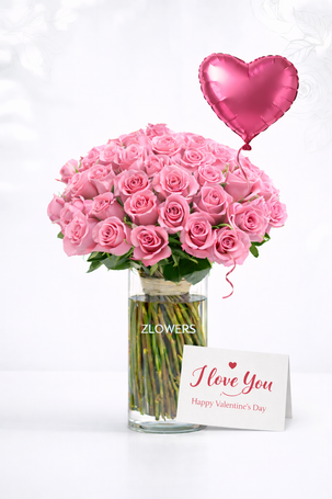 Blush Promise – 51 Pink Roses
