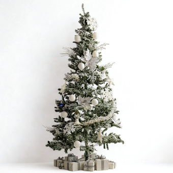 Snow Flakes Dream 2: The Fully Accessorized White Christmas Tree