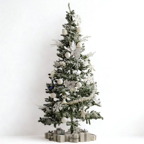 Snow Flakes Dream 2: The Fully Accessorized White Christmas Tree