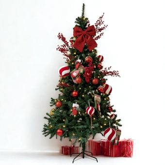Whispering Pines: Full Accessories Traditional Christmas Tree