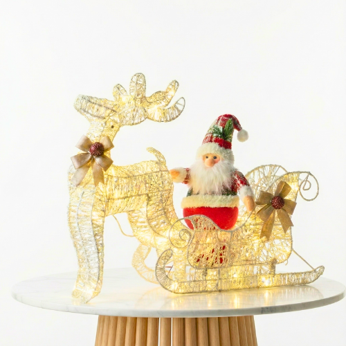 Santa and Reindeer with Sleigh